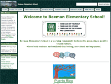 Tablet Screenshot of beemanelementary.org